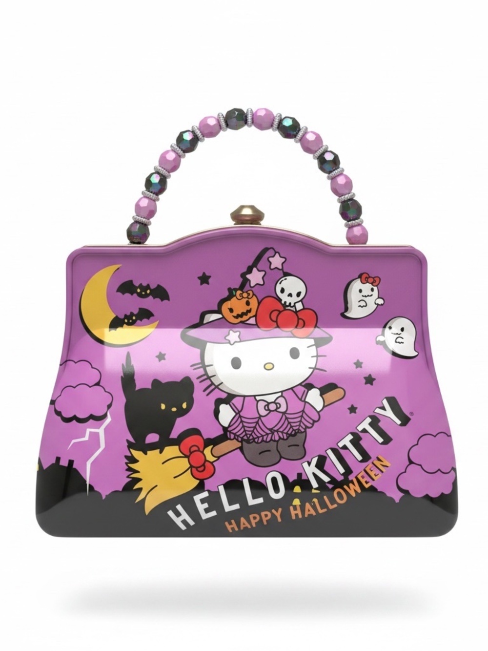 Hello Kitty Purple Witch Halloween Box Tin